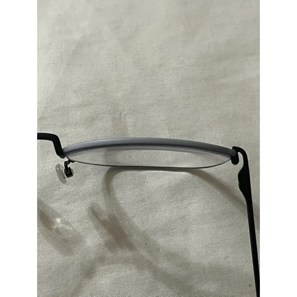 McAllister Eyeglasses Frames Black White Rim MC4500 54-19-140 Designer Round